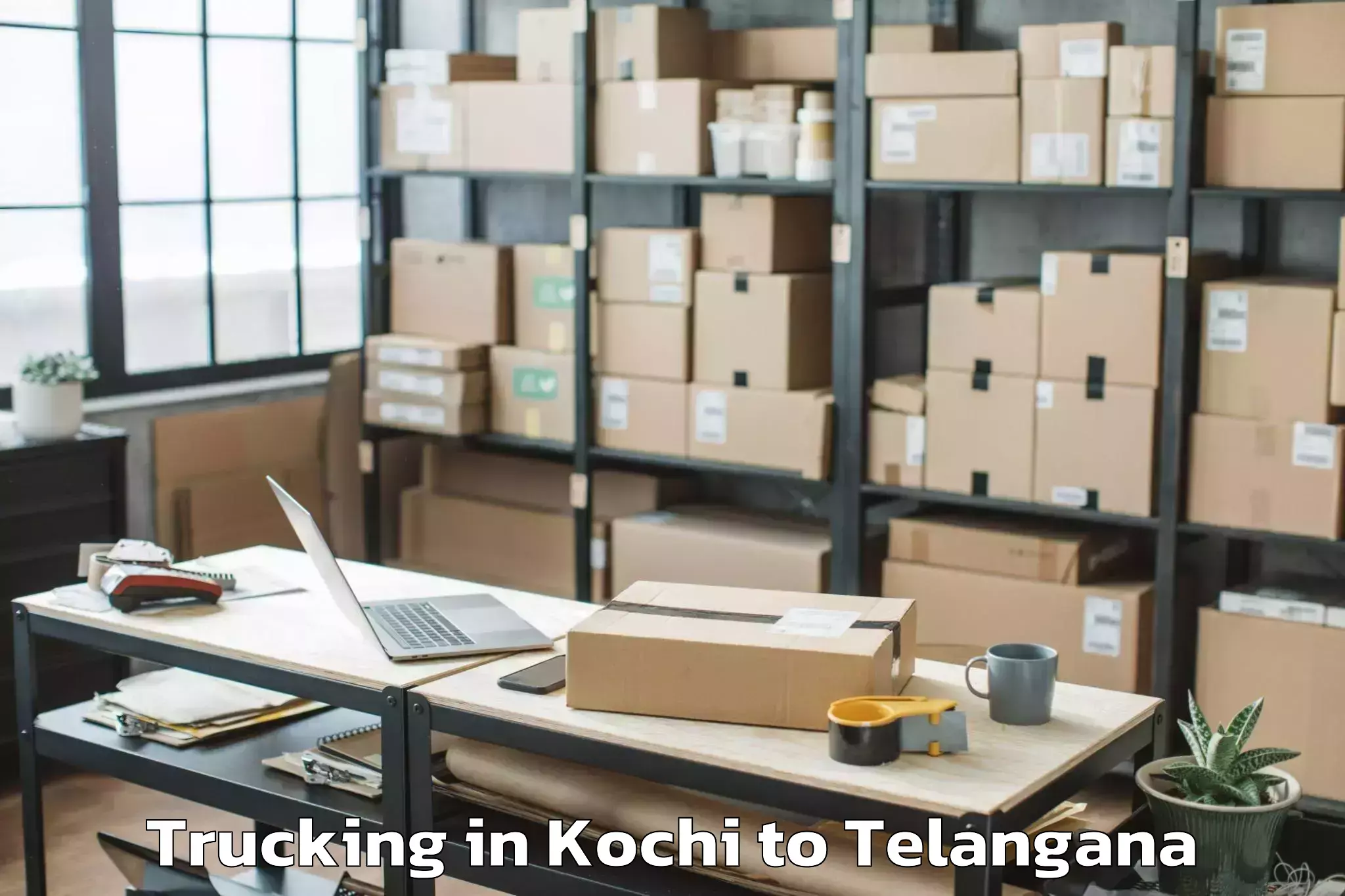 Book Kochi to Nakrekal Trucking Online